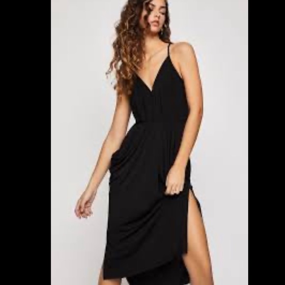 BCBGeneration Dresses & Skirts - BCBGGENERATION Black Surplice Midi Dress